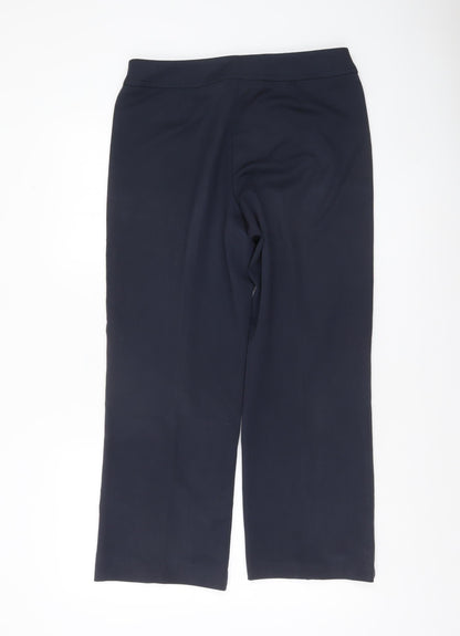 Womens UK Size 12 BHS Regular Fit Dress Pants Blue Trousers