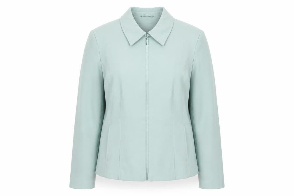 Bonmarché Women’s Green Zip-Up Collared Jacket Size 14 Regular