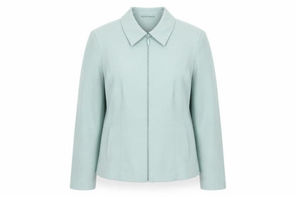 Bonmarché Women’s Green Zip-Up Collared Jacket Size 14 Regular