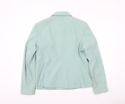 Bonmarché Women’s Green Zip-Up Collared Jacket Size 14 Regular