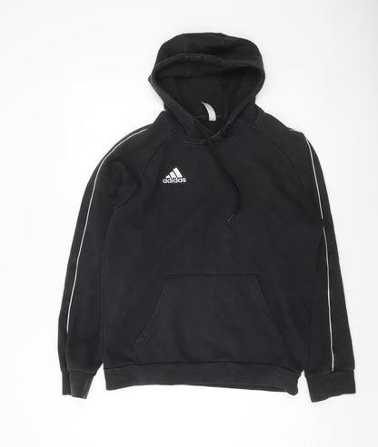Adidas Men's Black Pullover Hoodie Size M Fleece Sportswear