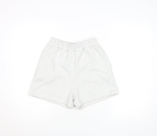 PrettyLittleThing Women’s Grey Size 8 Sweat Shorts Cotton Blend