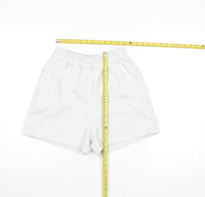 PrettyLittleThing Women’s Grey Size 8 Sweat Shorts Cotton Blend