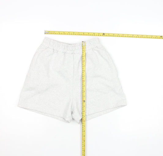 PrettyLittleThing Women’s Grey Size 8 Sweat Shorts Cotton Blend