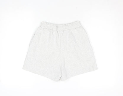 PrettyLittleThing Women’s Grey Size 8 Sweat Shorts Cotton Blend