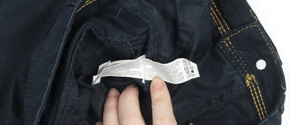 Denim Co Mens Black Cargo Shorts W30 Utility Cotton Blend