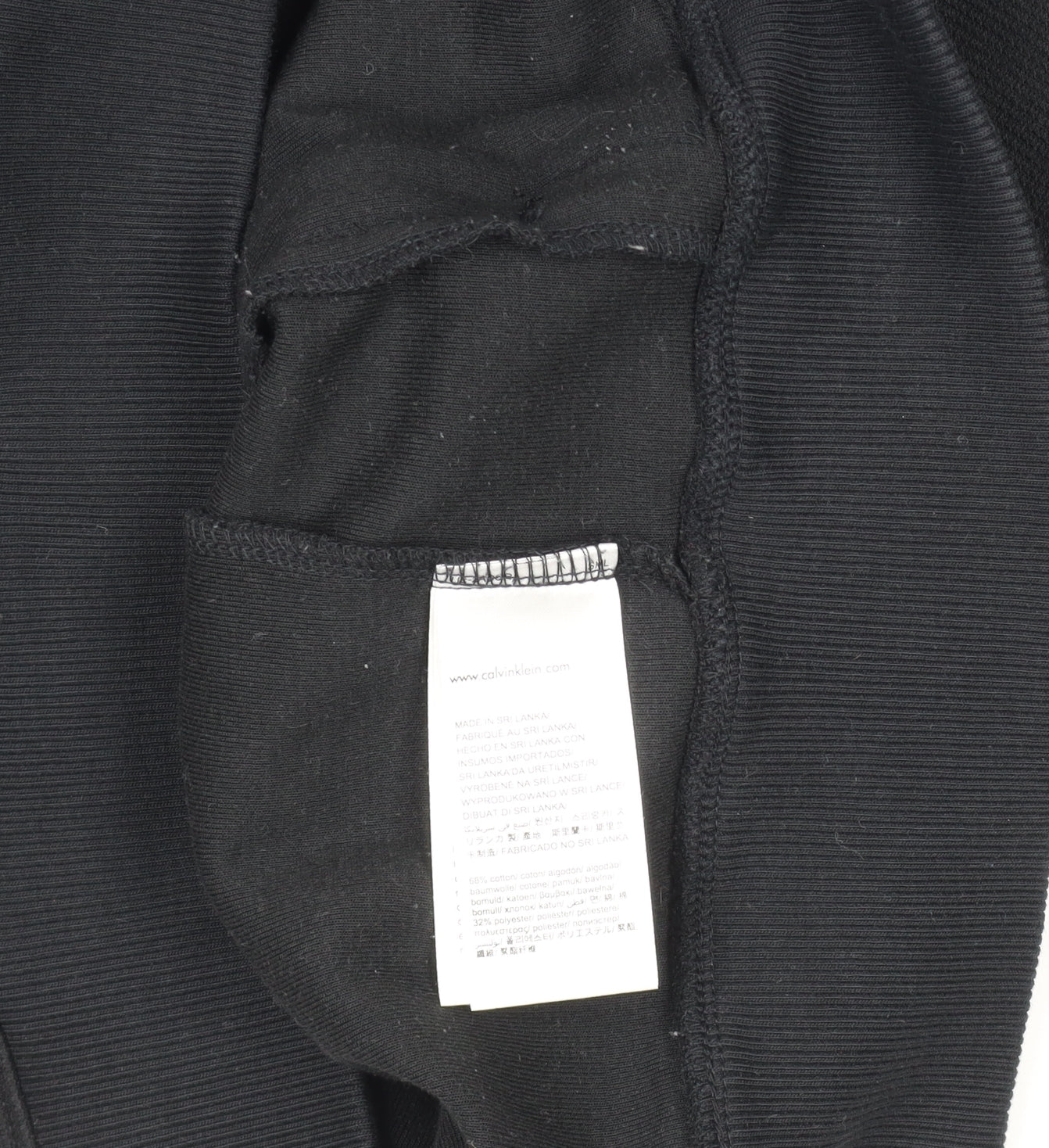 Calvin Klein Men’s Black Full Zip Mock Neck Jacket S Cotton Blend