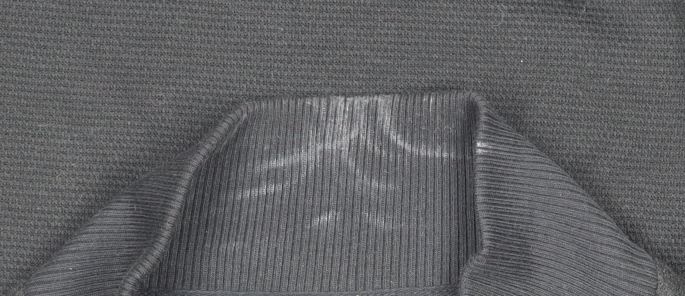 Calvin Klein Men’s Black Full Zip Mock Neck Jacket S Cotton Blend