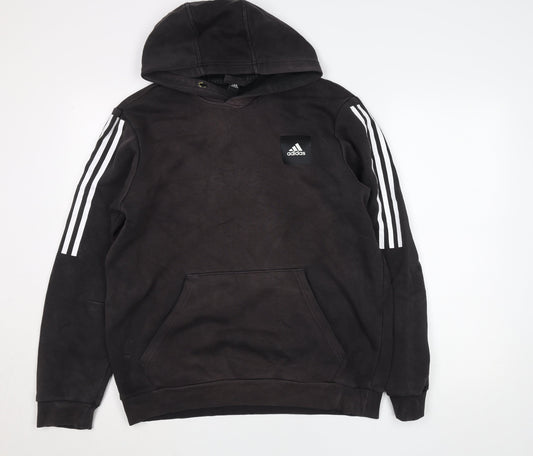 Adidas Womens Black Hoodie Size 2XL Pullover Hooded Sweatshirt
