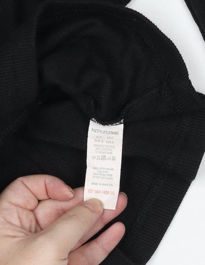 Womens UK Size 6 PRETTYLITTLETHING Black Pullover Jumper