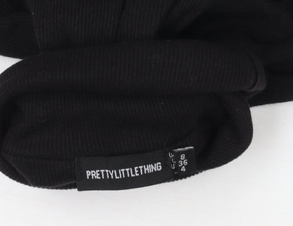 Womens UK Size 6 PRETTYLITTLETHING Black Pullover Jumper