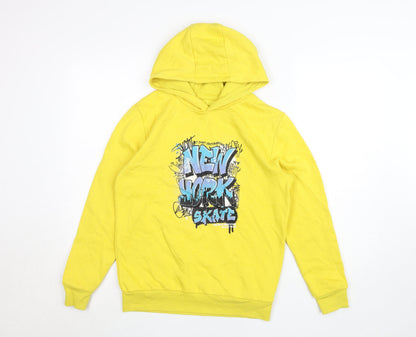 Boys UK Size 10 Years Dunnes Stores Yellow Pullover Hoodie