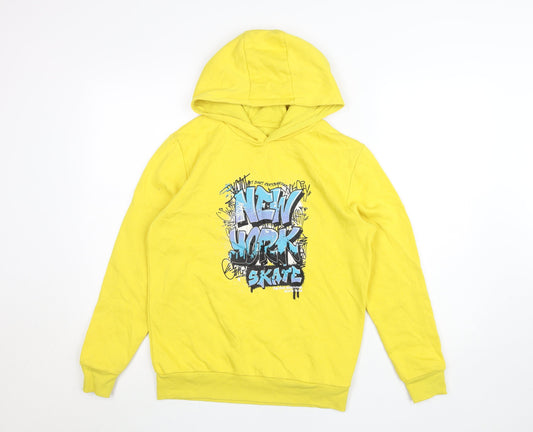 Boys UK Size 10 Years Dunnes Stores Yellow Pullover Hoodie