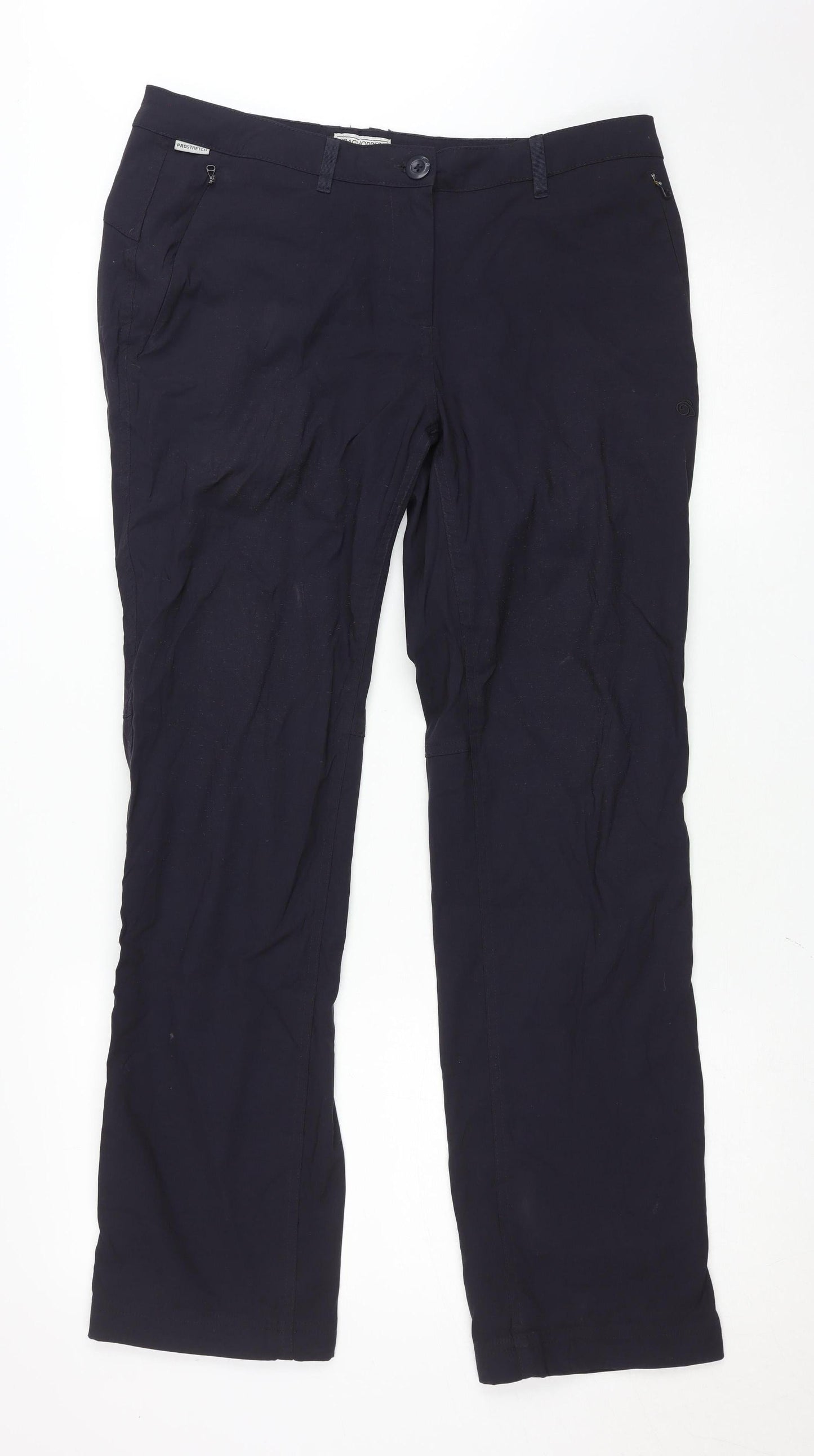 Craghoppers Womens Black Size 12 Lightweight Travel Trousers