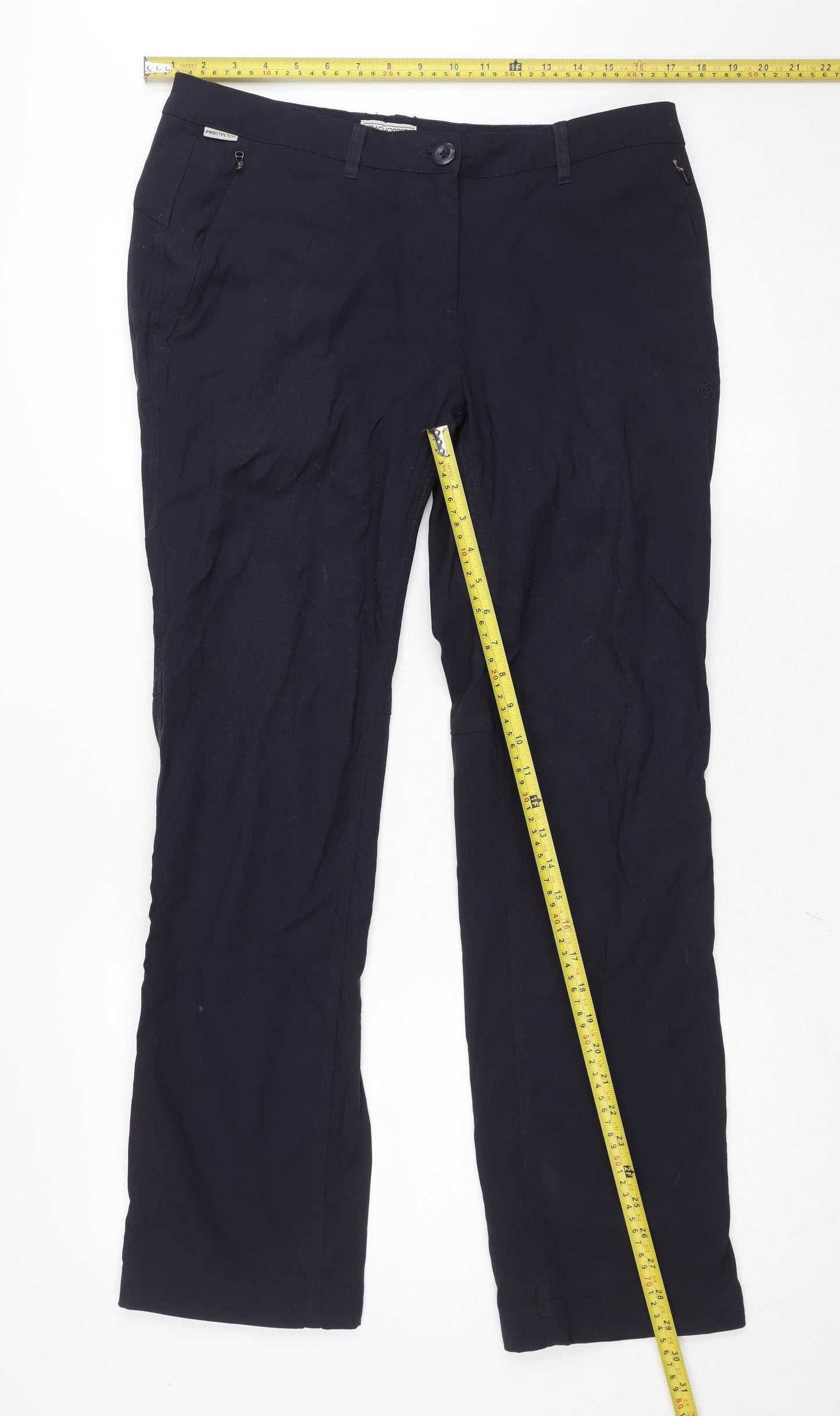 Craghoppers Womens Black Size 12 Lightweight Travel Trousers