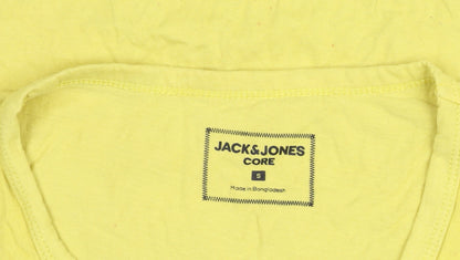Mens UK Size S JACK & JONES Yellow Gym & Training Running & Jogging Tank