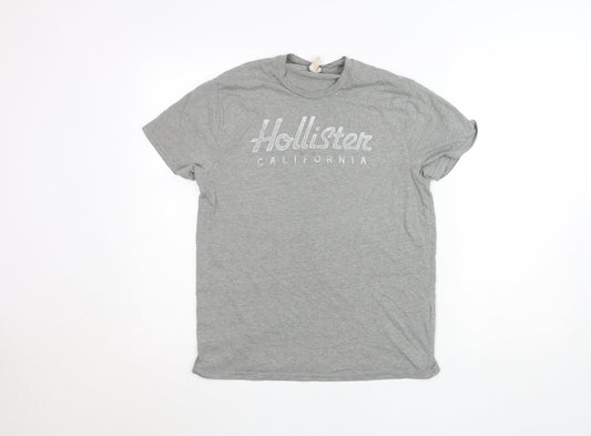 Mens UK Size S Hollister Grey  T-Shirt