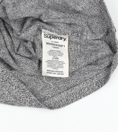 Superdry Men's Grey Track & Field Long Sleeve Slim Fit Top S
