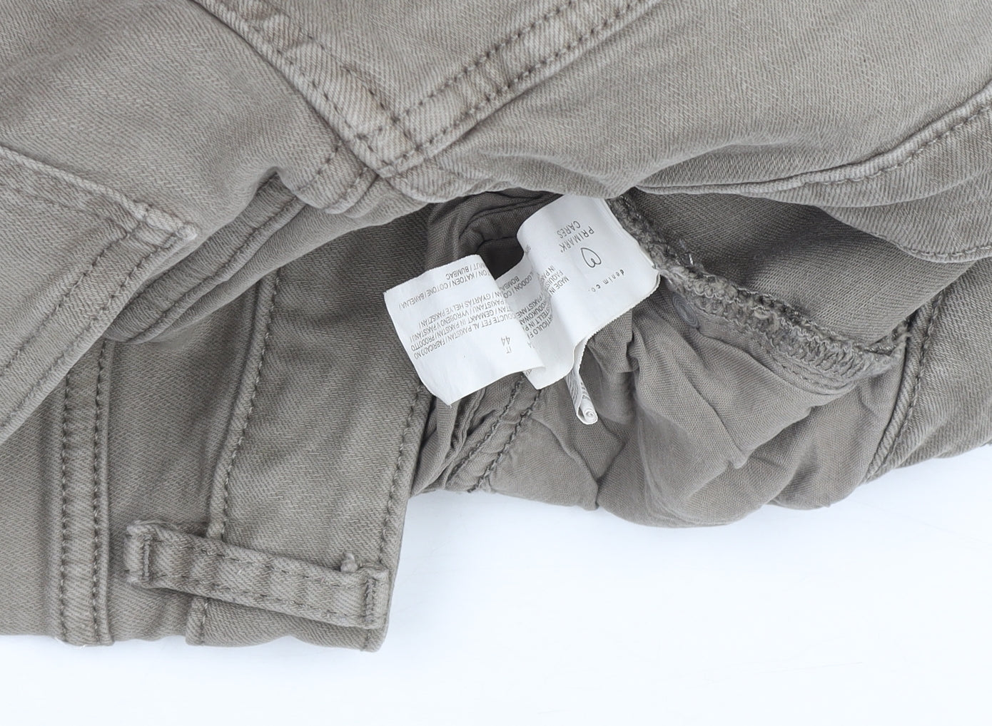 Primark Women Beige Cargo Jeans Size 12 Slim Fit Denim Co Ankle Zip