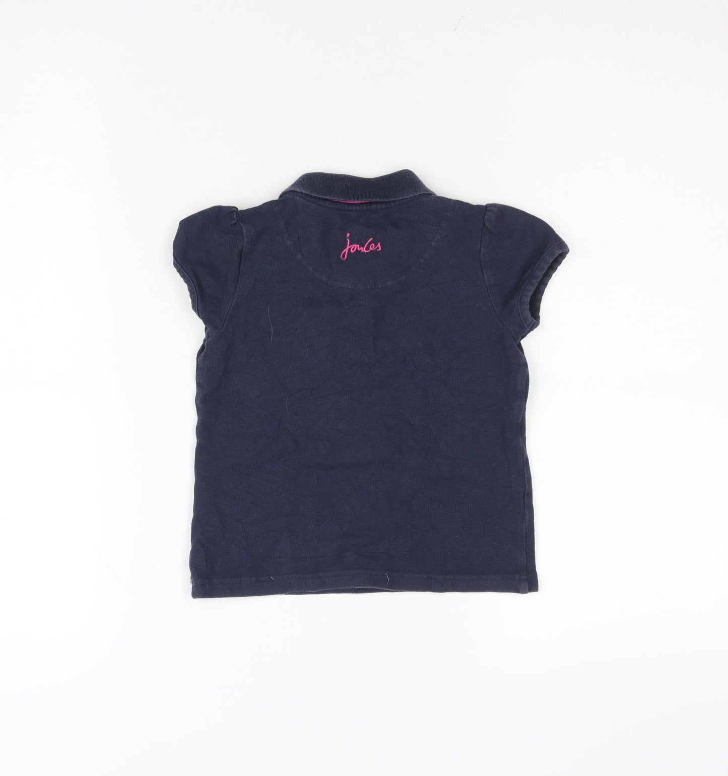 Girls UK Size 4 Years Joules Blue Basic Polo