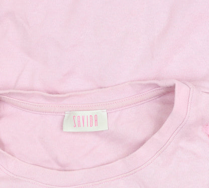 Womens UK Size M Savida Pink Basic T-Shirt