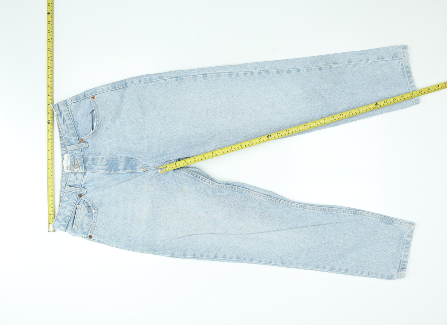 Zara Women Blue High Rise Mom Jeans Size 10