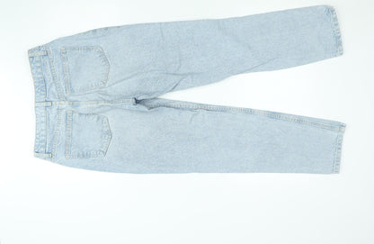 Zara Women Blue High Rise Mom Jeans Size 10