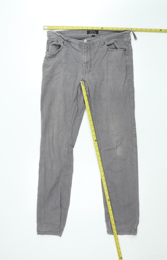 21MEN Slim Fit Grey Jeans Unisex Adults Size UK 34 Straight Denim