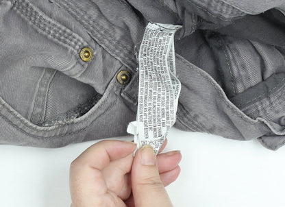 21MEN Slim Fit Grey Jeans Unisex Adults Size UK 34 Straight Denim
