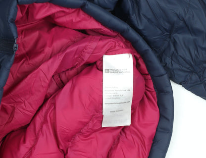 Mountain Warehouse Womens Navy Puffer Jacket Size 14 Lined Winter Coat