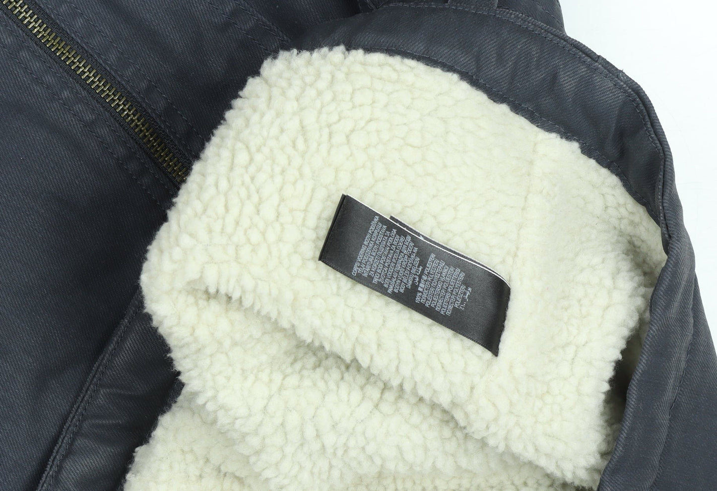 Womens UK Size 10 Marks and Spencer Grey Biker Coat