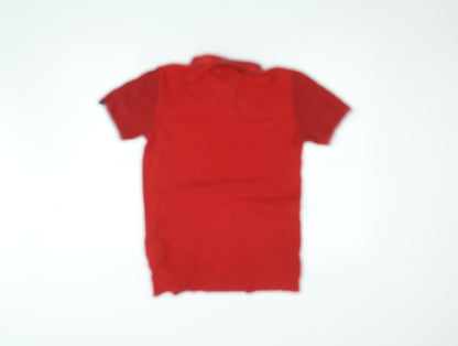 Tokyo Laundry Men's Red Short Sleeve Cotton Polo T-Shirt Size S