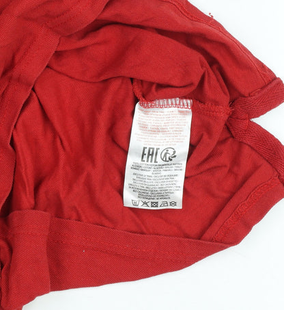 Tokyo Laundry Men's Red Short Sleeve Cotton Polo T-Shirt Size S