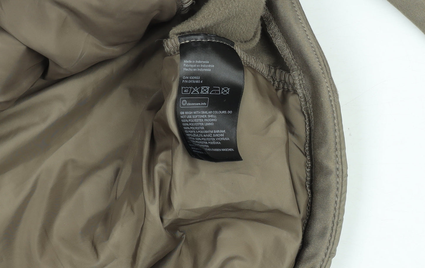 H&M Women Brown Quilted Hooded Puffer Jacket Size 12