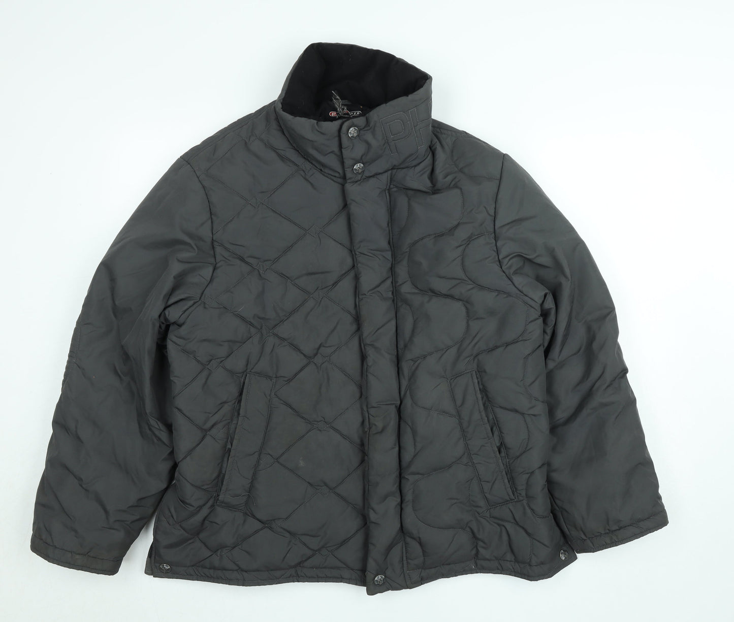 Mens UK Size S Phat Farm Black Quilted Coat