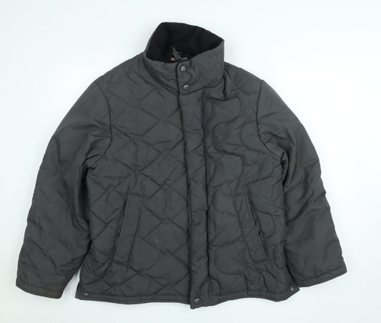 Mens UK Size S Phat Farm Black Quilted Coat