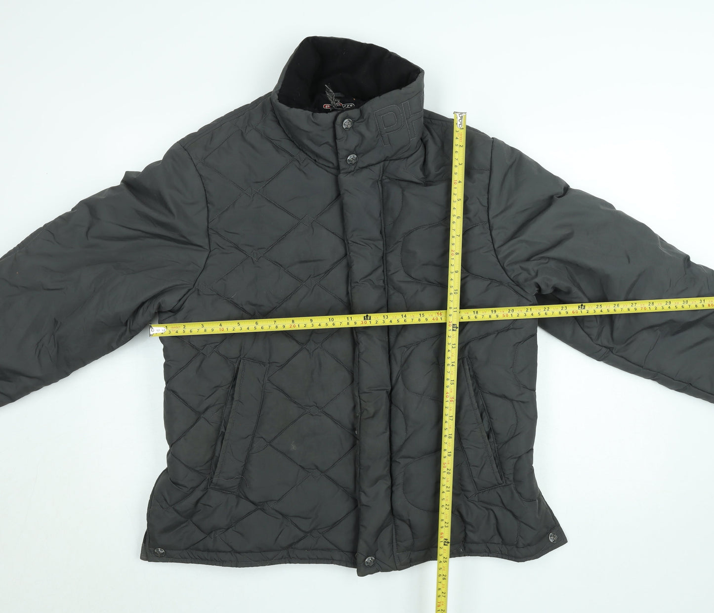 Mens UK Size S Phat Farm Black Quilted Coat