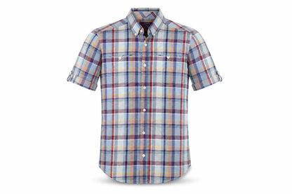 Dunnes Men’s Multicoloured Check Short Sleeve Slim Fit Shirt Size S