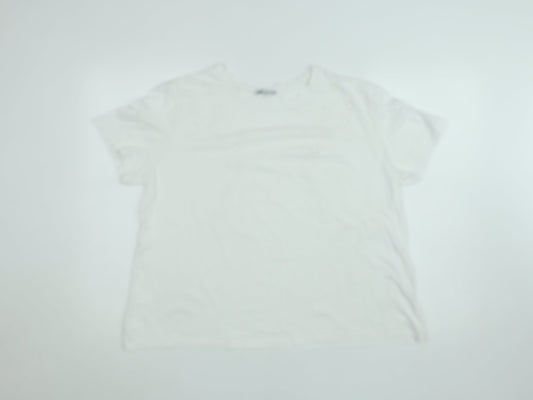 Womens UK Size L Zara White Basic T-Shirt