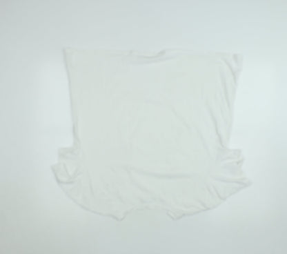 Womens UK Size L Zara White Basic T-Shirt
