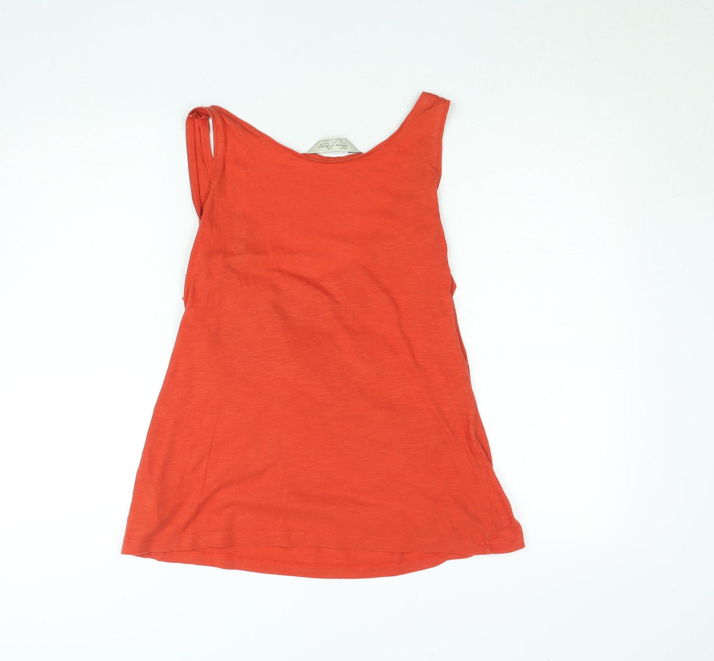 Womens UK Size L Zara Basic Orange Basic Tank