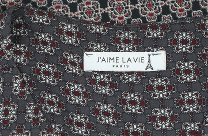 Womens UK Size M J'aime La Vie Multicoloured Tunic Blouse