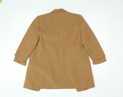 ONLY Women’s Brown Shawl Lapel Blazer Size 8 Tailored Stretch Jacket