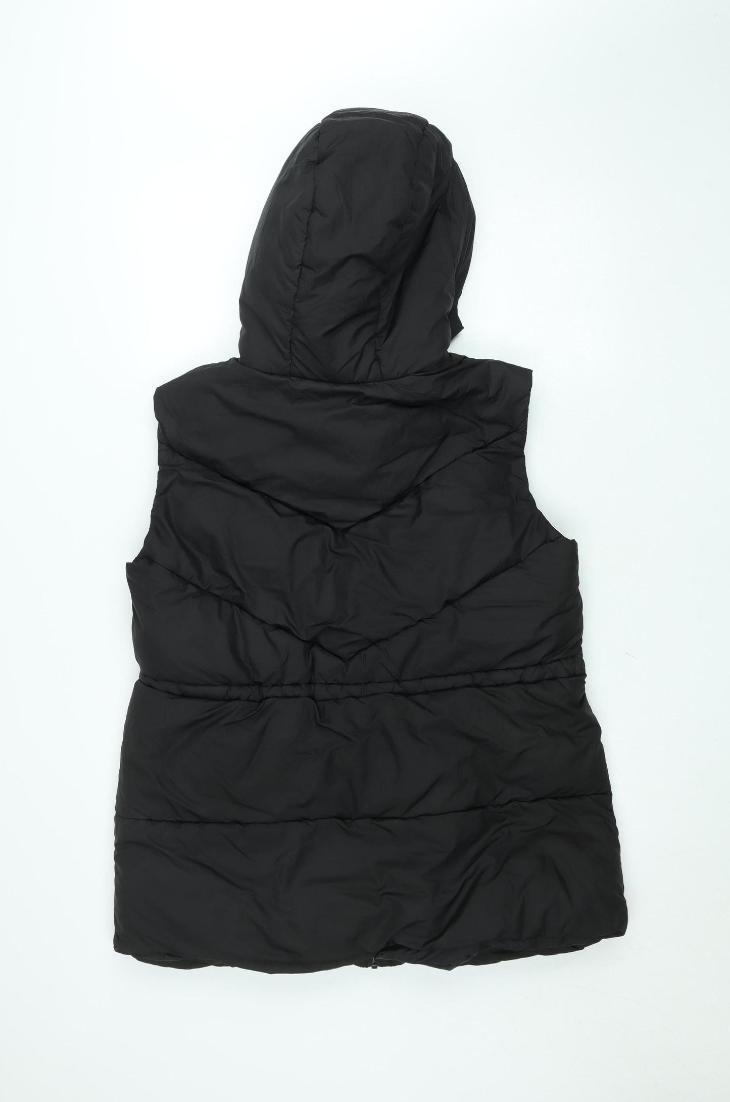 George Women's Black Puffer Hooded Waistcoat Size 12