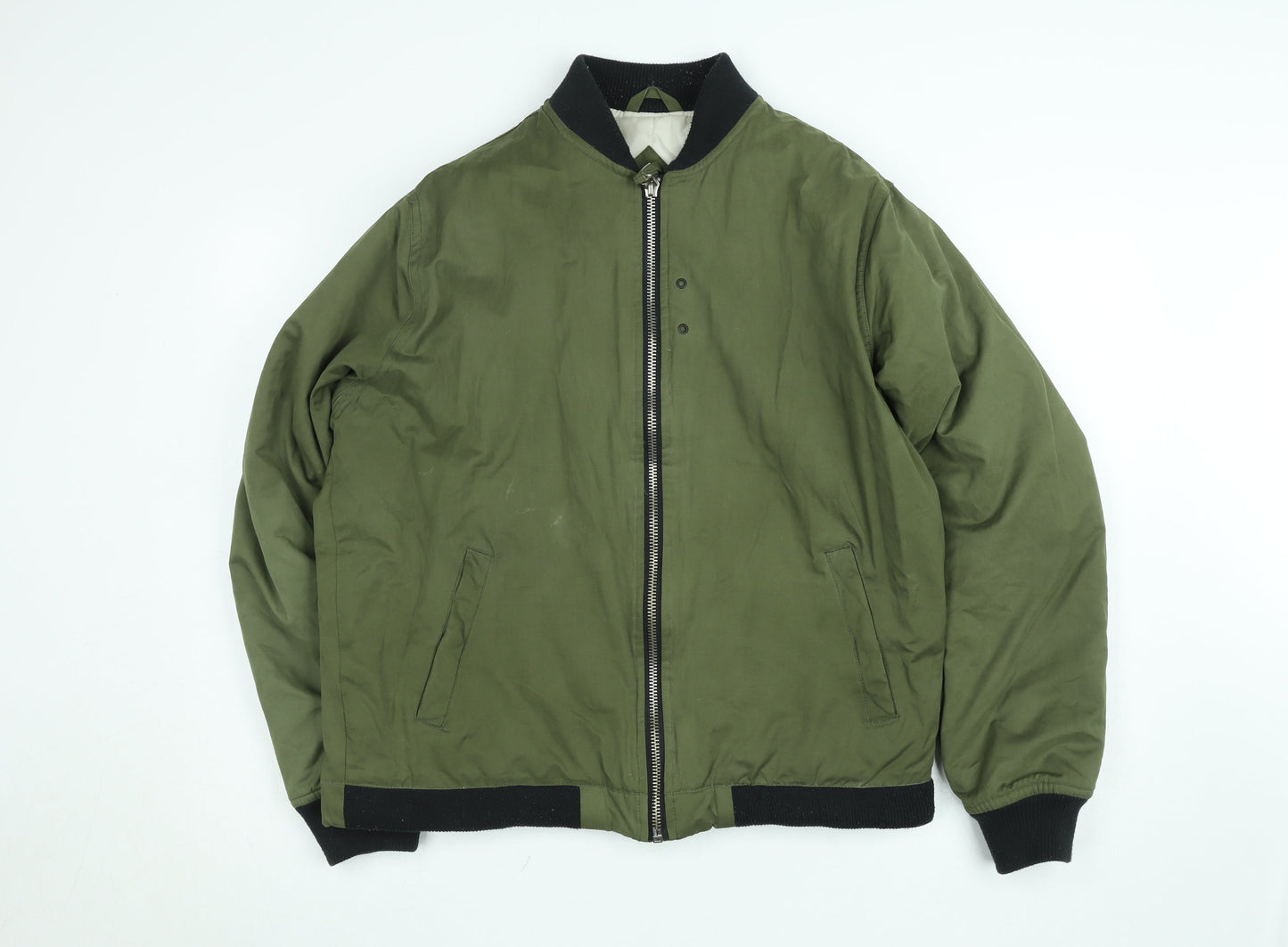 Mens UK Size L Bellfield Green Bomber Jacket