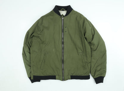 Mens UK Size L Bellfield Green Bomber Jacket