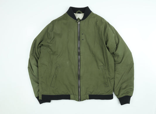 Mens UK Size L Bellfield Green Bomber Jacket
