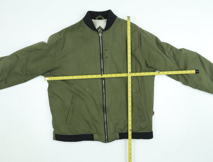 Mens UK Size L Bellfield Green Bomber Jacket