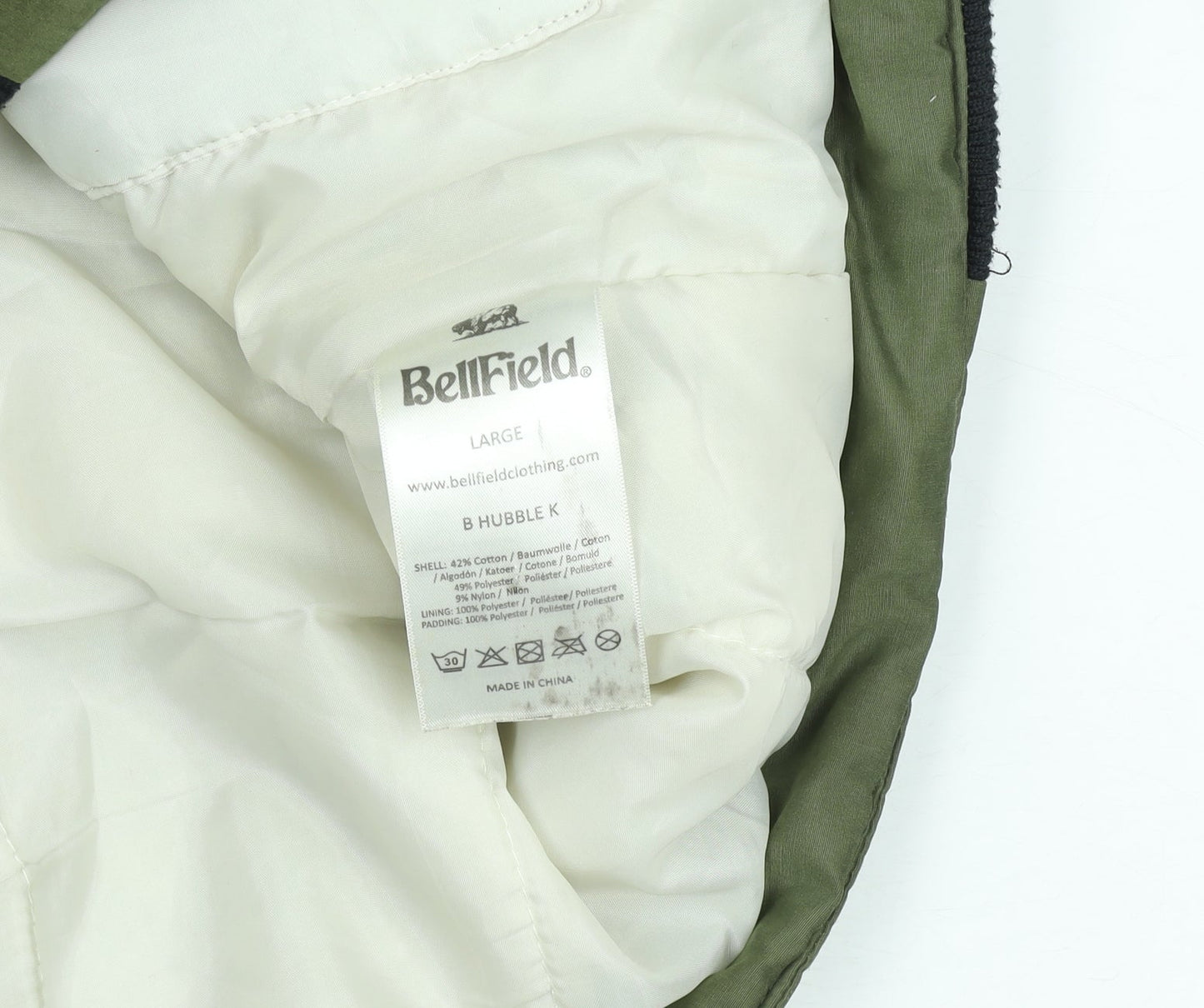 Mens UK Size L Bellfield Green Bomber Jacket
