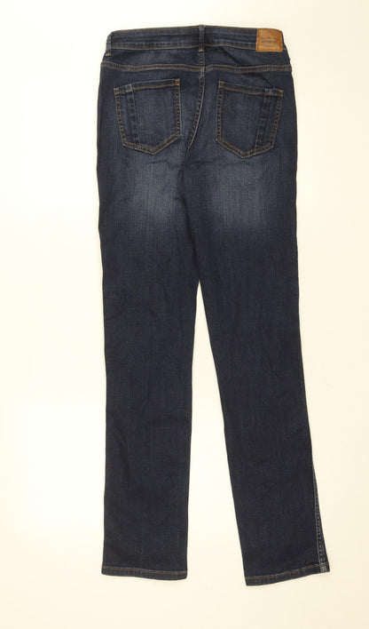 Zara Women Blue Skinny Jeans Size 10 Z1975 Denim Mid Rise Slim Fit